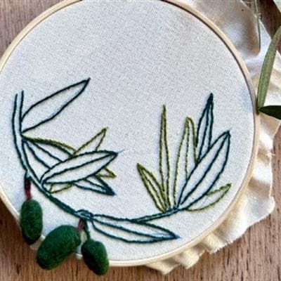 When Embroidery, Watercolors, and Needle Felting Meet