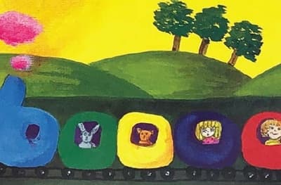 ברכבת יושבת ארנבת-הצגה לקטנטנים